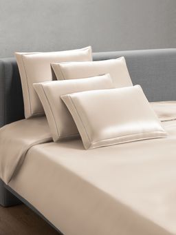SANSAAR A D'DECOR BRAND LIVE CONSCIOUSLY - Biscuit Solid Duvet Cover (Double)