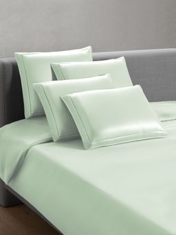 SANSAAR A D'DECOR BRAND LIVE CONSCIOUSLY - Sage Green Solid Duvet Cover (Double)