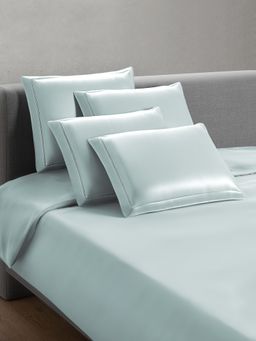 SANSAAR A D'DECOR BRAND LIVE CONSCIOUSLY - Mineral Turquoise Solid Duvet Cover (Double)