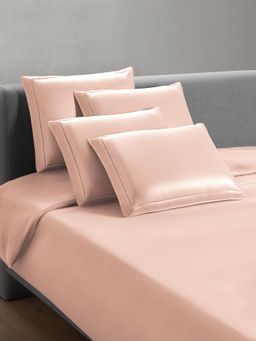 SANSAAR A D'DECOR BRAND LIVE CONSCIOUSLY - Peach Solid Duvet Cover (Double)