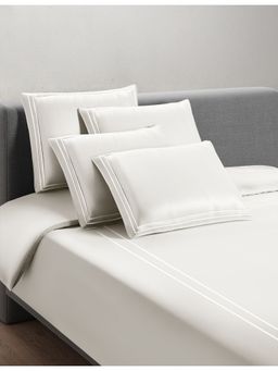 SANSAAR A D'DECOR BRAND LIVE CONSCIOUSLY - Ivory Solid Duvet Cover (Double)