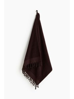 H&M - Brown Fringed Cotton Bath Towel
