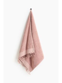 H&M - Pink Fringed Cotton Bath Towel
