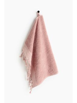 H&M - Pink Fringed Cotton Hand Towel