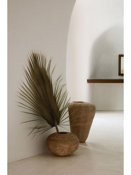 H&M - Beige Straw Vase