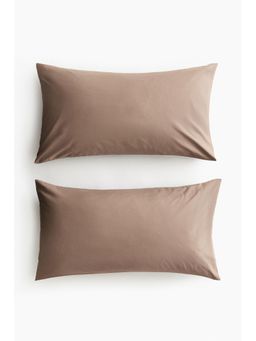 H&M - Brown 2-Pack Cotton Pillowcases