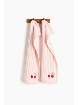 H&M - Multi-Color 2-Pack Embroidery-Detail Guest Towels