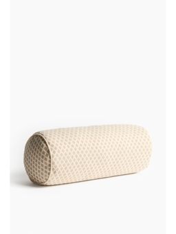 H&M - Beige Jacquard-Weave Outdoor Bolster
