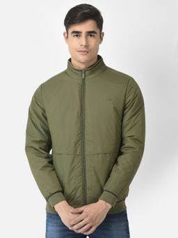 CRIMSOUNE CLUB - Men Green Jacket With Logo Detailing
