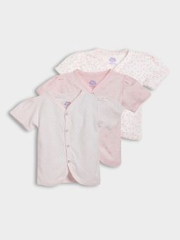 Mi Arcus - Multi-Color Printed Cotton Half Sleeves V-Neck Shirt (Pack of 3)