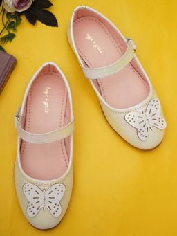 BOYZ N GALZ - Girls White Embellished Ballerinas