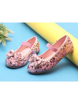 BOYZ N GALZ - Girls Pink Embellished Ballerinas