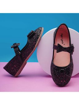 BOYZ N GALZ - Girls Black Embellished Ballerinas
