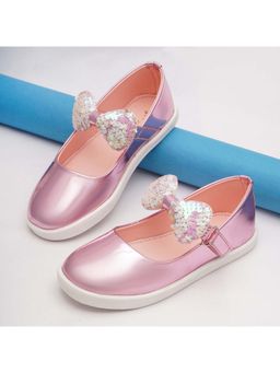 BOYZ N GALZ - Girls Pink Embellished Ballerinas