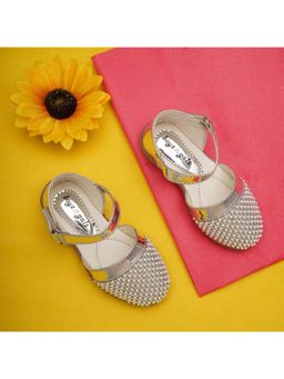 BOYZ N GALZ - Girls Silver Embellished Ballerinas