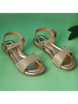 BOYZ N GALZ - Girls Gold Embellished Sandals