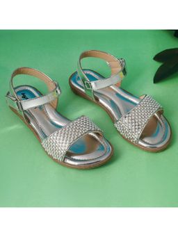 BOYZ N GALZ - Girls Silver Embellished Sandals