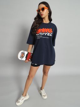 Griffel - Printed Navy T-Shirt and Shorts (Set of 2)