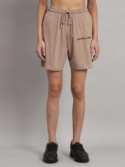 Griffel - High-Rise Cotton Camel Shorts