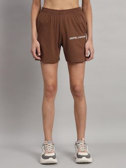 Griffel - High-Rise Cotton Coffee Shorts