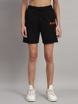 Griffel - Box Pocket Oversized Loose Fit Black Shorts