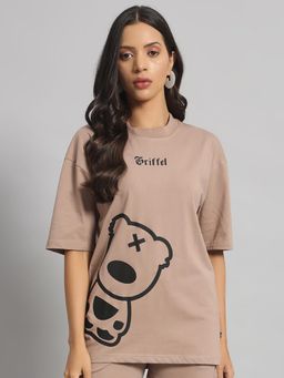 Griffel - Puff Teddy Oversized Camel T-Shirt