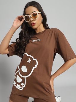 Griffel - Puff Teddy Oversized Camel T-Shirt