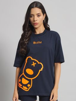 Griffel - Puff Teddy Oversized Navy T-Shirt