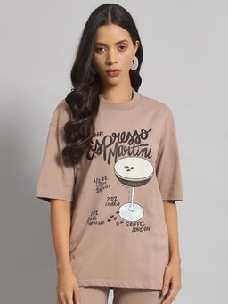 Griffel - Printed Brown T-Shirt