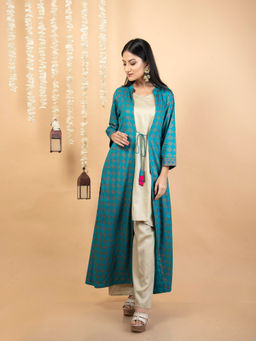 Empress Pitara - Sasha Multi-Colour Kurta And Palazzo With Printed Jacket (Set of 3)