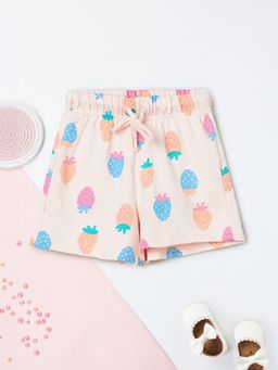 max - Girls Pink Printed Shorts