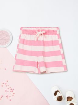 max - Girls Pink Striped Shorts