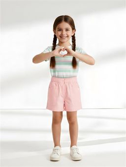 max - Girls Pink Solid Shorts