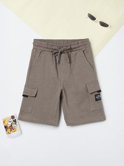 max - Boys Brown Solid Cargo Shorts