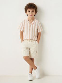 max - Boys Solid Cargo Pocket Shorts