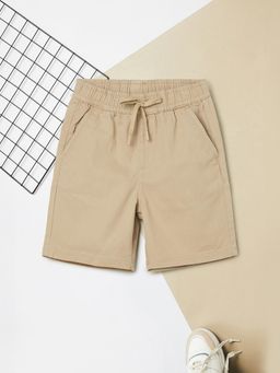 max - Boys Beige Solid Shorts