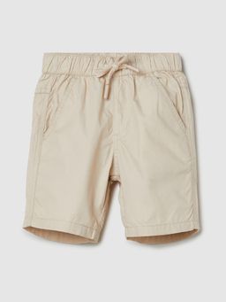 max - Boys Beige Solid Cargo Shorts