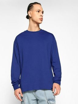 Bewakoof - Men's Blue Oversized T-shirt