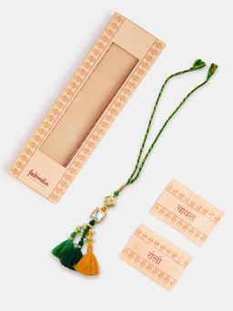 Fabindia - Green Metal Lumba with Roli Chawal