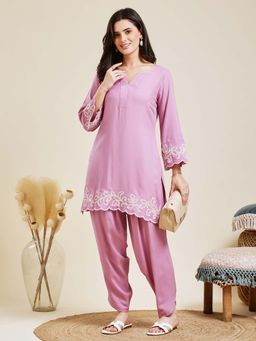 MOKOSH - Pink Floral Kurta and Pant