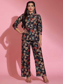 Poshak Hub - Blue Floral Co-Ord Set