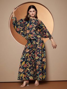 Poshak Hub - Blue Floral Co-Ord Set