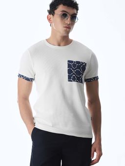 Jack & Jones - Men Regular Fit White T-Shirt