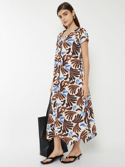 max - Women Multi-Color Printed Asymmetric Dress