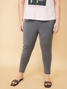 max - Women Grey Solid High Rise Jeggings