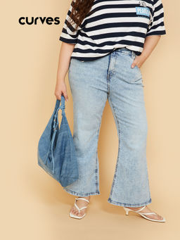 max - Women Blue Washed Bootcut Jeans