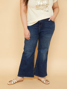 max - Women Blue Washed Bootcut Jeans