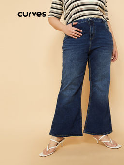 max - Women Blue Washed Bootcut Jeans