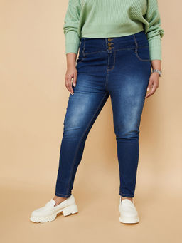 max - Women Blue Washed Skinny Fit Jeans