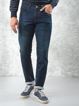 CRIMSOUNE CLUB - Men's Blue Skinny Jeans